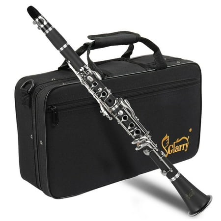 Ktaxon 17 Keys Flat B Clarinet with Case Mouthpieces for Beginner Student Black