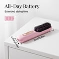 thumbnail image 2 of Cordless Hair Straightener Brush with LCD Display and USB Charge, Mini Travel Hot Brush, 2 of 8