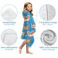 thumbnail image 7 of Cartoon Corgi Hooded Bath Towel，50"x30" for Ages 3 To 12 Kids, Quick Dry Lightweight Soft Microfiber Hood Beach Towel Cover Up for Kids, 7 of 7