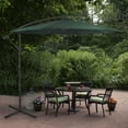 thumbnail image 2 of Northlight 10' Outdoor Patio Off-Set Crank and Tilt Umbrella - Green, 2 of 6