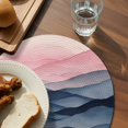 thumbnail image 4 of Round Placemats Abstract Cloud 15 inch Set of 4 Table Mats for Dining Table Pink Blue Heat Resistant Non-Slip Kitchen & Home Decorative Place Mat Set, 4 of 8