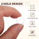 thumbnail image 4 of Uxcell 50 piezas de botones de costura de resina, 12.5 mm (1/2 pulgada) botones decorativos redondos de 2 agujeros para abrigo, ropa y decoración de vacaciones, transparente, 4 of 6