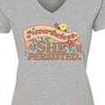 thumbnail image 4 of Inktastic Nevertheless, She Persisted Women's V-Neck T-Shirt, 4 of 5