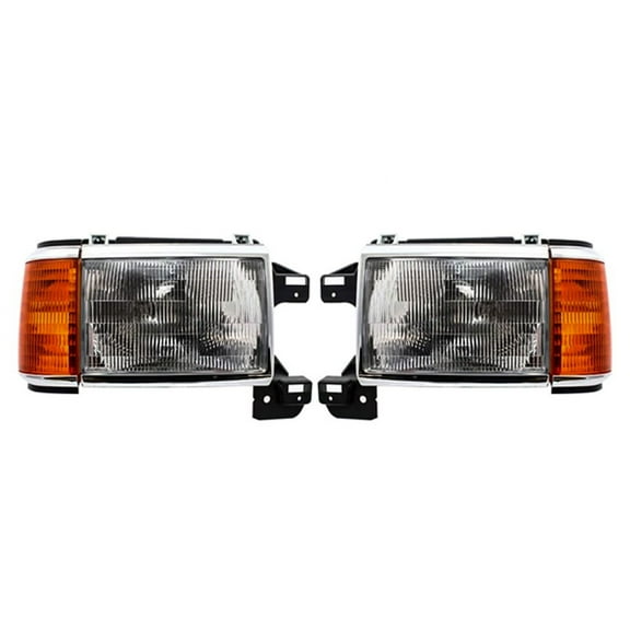 New Pair Of Headlights Compatible With Ford Bronco F150 F250 F350 1987 1988 1989 1990 1991 By Part Numbers E9TZ13008E E9TZ13008F FO2503105 FO2502105