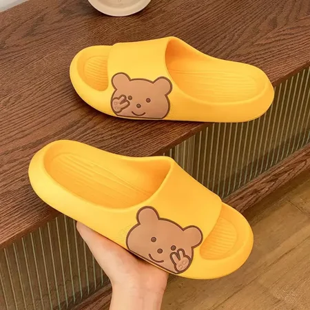 

Women‘s Cartoon Cute Bear Slippers Thick Bottom Open Toe Indoor & Outdoor Shoes Women‘s Footwear