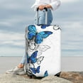 thumbnail image 4 of Wukai Blue Flying Butterflies Elastic Luggage Cover: Personalized Protection for Your Suitcase - Fits 19~29-inch, Washable & Durable Travel Companion-Large, 4 of 8