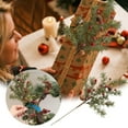 thumbnail image 2 of Artificial Christmas Tree Picks 24 Inch Pine Branches Stems with Pinecones and Red Holly Berries for Xmas Party Flower Arrangements Holiday Home Garden Decor Greenery Sprays, 2 of 5