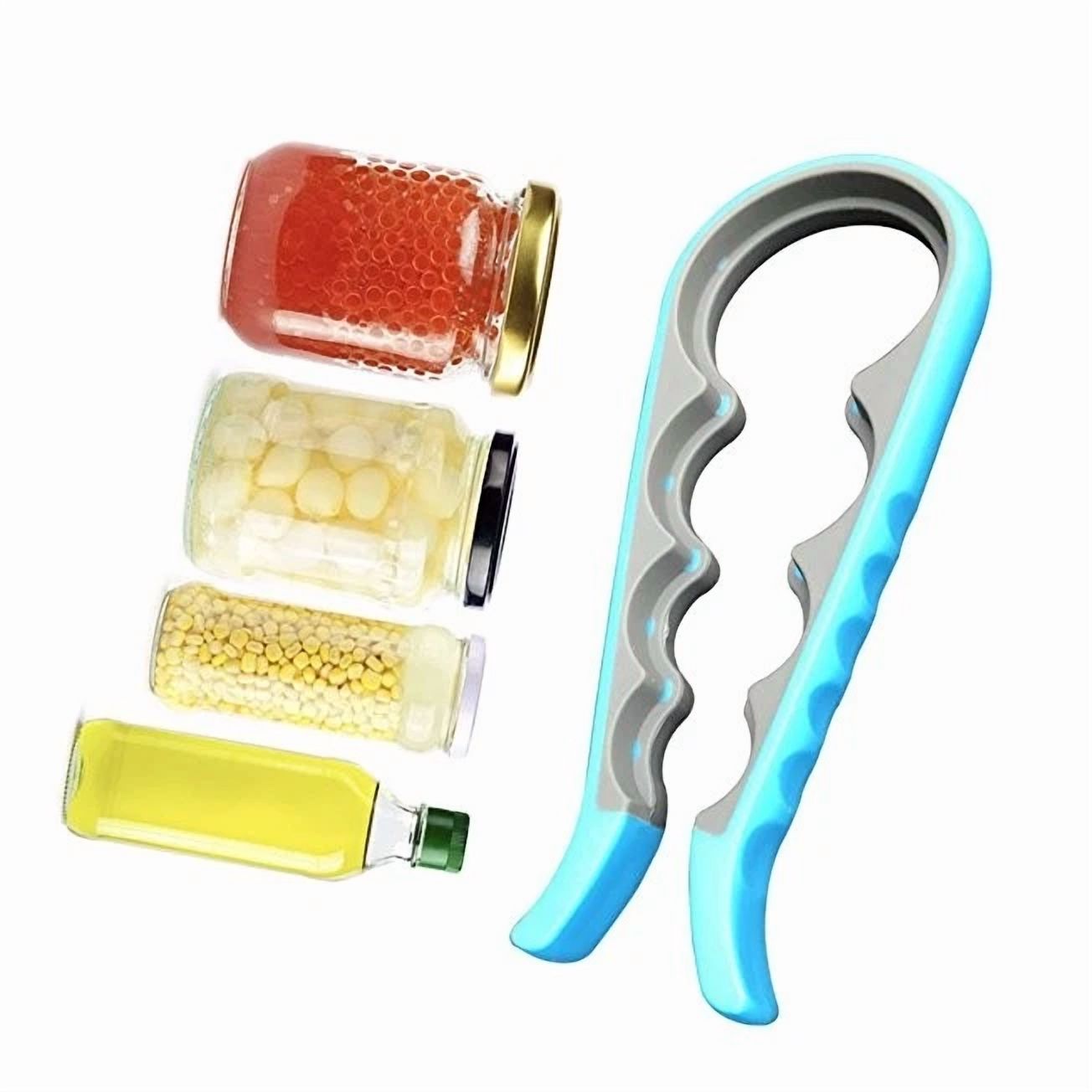 Jar Can Opener Rubber Handle Easy Grip Multi Container Bottle Jar Lid Can Opener