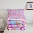 thumbnail image 5 of Manfei Amphibian Axolotl Print Full Size Comforter Sets,Cartoon Animal Bedding Comforter Set,Reversible,3-Piece,1 Comforter and 2 Pillowcases, 5 of 7