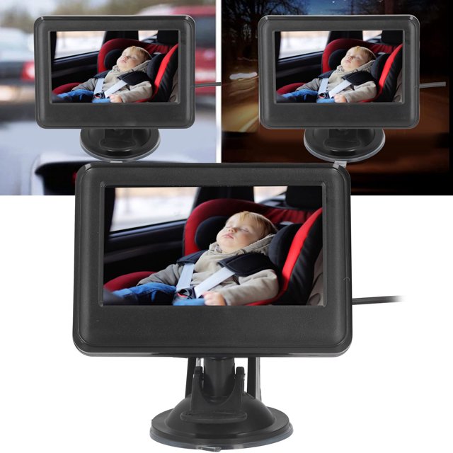 Monitor para coche de bebé, Monitor para coche de bebé, cámara para coche para bebé de 4,3 pulgadas, cámara para coche con asiento trasero, los mejores materiales