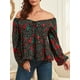 thumbnail image 5 of Blusa de talla grande para mujer Blusa floral de manga larga acampanada Vintage Camisas casuale MABOTO Cárdigan de mujer, 5 of 7