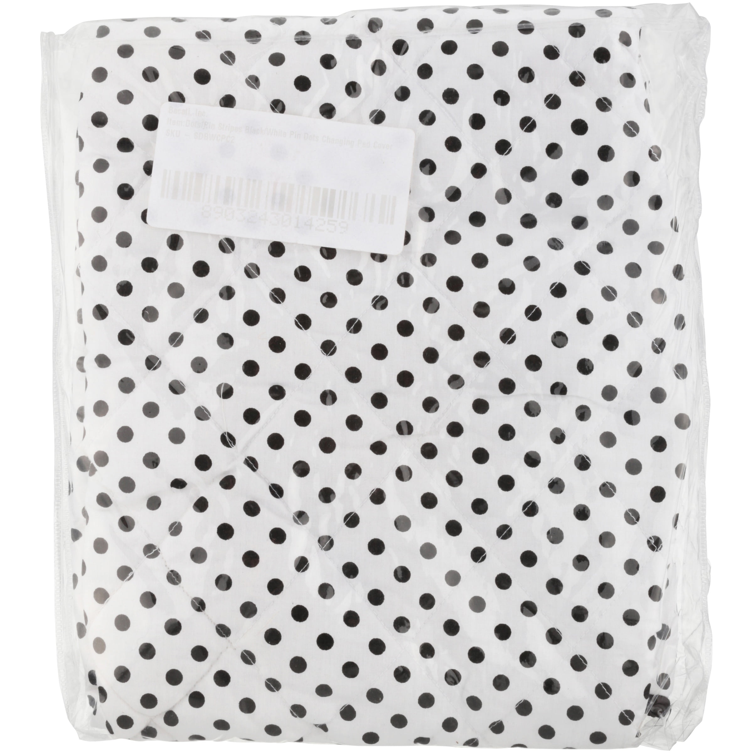 Bacati Black/White Polka Dots & Stripes Changing Pad Cover