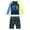 Navy Blue Fish, variant on YONGHS Kids Boys 2 Piece Long Sleeve Swimsuit UPF 50 Sun Protection Bathing Suit Swimwear Navy Blue Shark 2-3