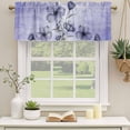 thumbnail image 3 of Purple Floral Valances for Windows, Decorative Rod Pocket Window Valance Curtains, Vintage Botanical Gradient Pastel Painting Short Curtain Drapes for Kitchen/Living Room, 2 Panels, 54" W x 18" L, 3 of 8
