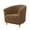 Dark Coffee, variant on AIGIA Stretch Tub Chair Covers 1-Piece Club Chair Slipcover Soft Jacquard Barrel Chair Cover Armchair Slipcovers