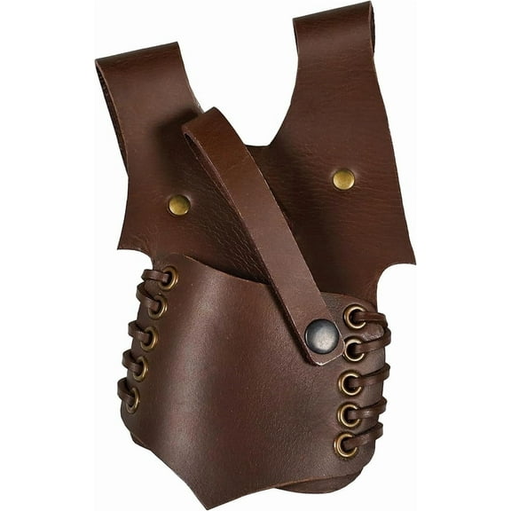 Mythrojan Ranger Frog, Ideal for Warrior Knight Ranger SCA LARP, Adjustable Full Grain Leather - Brown