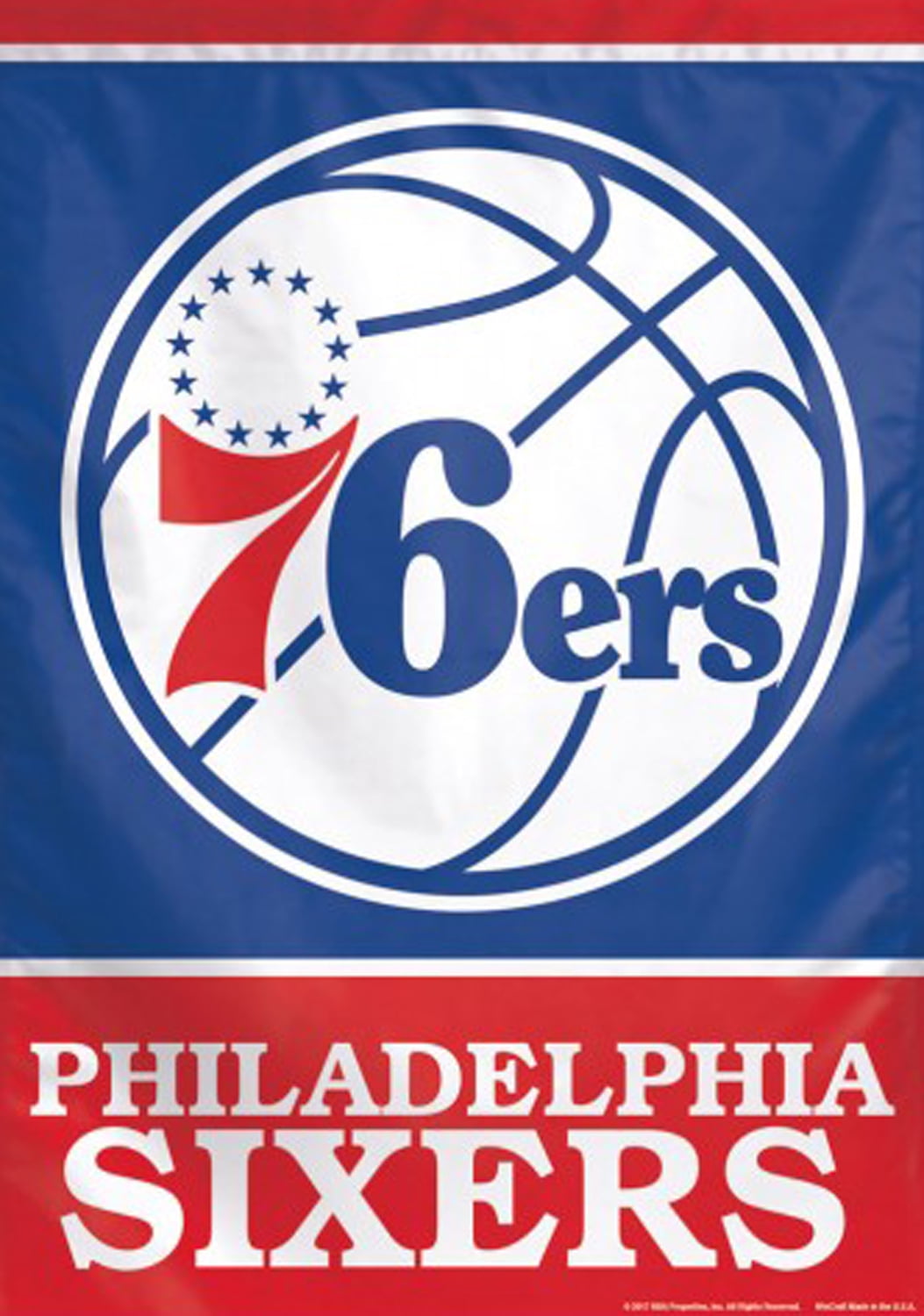 Philadelphia Sixers 76ers NBA Vertical House Flag Basketball Licensed 28" x 40"