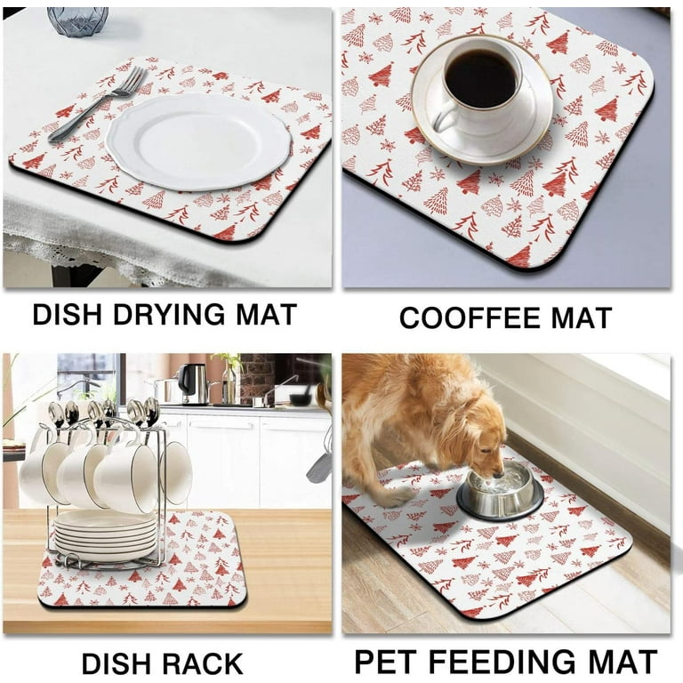 1pc Dish Drying Mat, Coffee Cup Mat With Super Absorbent And Quick
