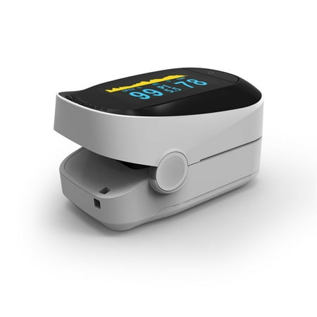 Digital Pulse Analyzer Instant Read Fingertip Pulse Oximeter Blood Oxygen Saturation Monitor Portable SpO2 Pulse Rate Monitor with Alarm, Overnight Recording, Digital OLED Display, Silicone Cover, Lanyard for Family ()