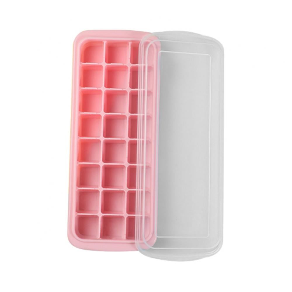 Ice Cube Trays Silicone Ice Cube Molds With Lid Flexible Ice Trays For Whiskey Cocktail Stackable Flexible Safe Ice Cube Molds - Silicone Ice Cube Molds And Ice Cube Molds Price