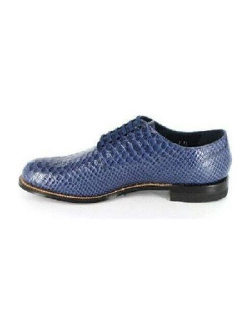 STACY ADAMS Men's Palmer Medallion Toe Oxford Dress Shoe - Buffalo Leather With Memory Foam