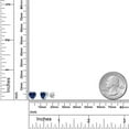thumbnail image 6 of Gem Stone King 14K White Gold Blue Created Sapphire Stud Earrings for Women Men | 1.60 Cttw | Gemstone September Birthstone | Heart Shape 6MM, 6 of 6
