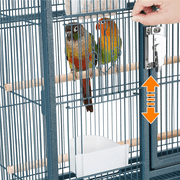 Yaheetech Rolling Parrot Cage Bird Cage for Conures Parakeets Cockatiels with Shelf, Navy Blue