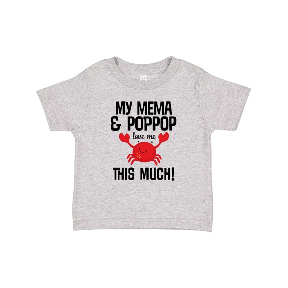 Inktastic Mema and Pop Pop Love Me Grandson Boys or Girls Baby T-Shirt
