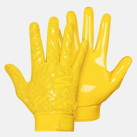 Image of Hue Yellow Sticky Football Receiver Gloves