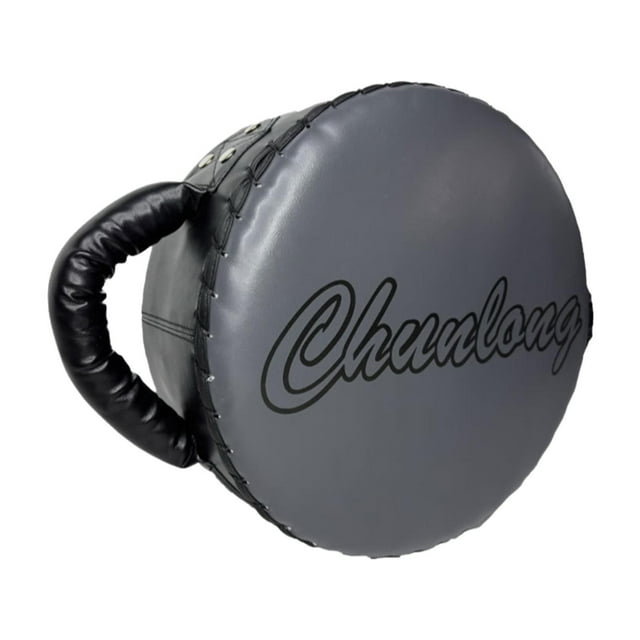 Punch -Herramienta de entrenamiento de boxeo, cuero PU con mango de fácil agarre, almohadilla de boxeo, objetivo de punzón y patada para Muay Gris