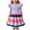 Blue, variant on Easter Dresses for Girls Crewneck Flutter Short Sleeve A Line Mini Dress Flowy Striped Vacation Clothes