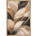 thumbnail image 6 of Framed Canvas Print Abstract Leaves Wall Art Modern Botanical Decorative for Living Room Bedroom - 24"x36" NATURAL, 6 of 8
