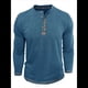 thumbnail image 3 of Camisetas Henley para Hombre, Larga Raglán, Informales, Ajustadas, Ligeras, de Moda. Azul L, 3 of 7