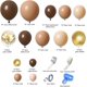 thumbnail image 2 of Kit de arco de guirnalda de globos marrones de 126 piezas, 18 "12" 10 "Globos dorados beige neutros de doble relleno marrón nude rubor bronceado para Woodland Teddy Bear Baby Shower, 2 of 5