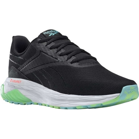 Women's Reebok Liquifect 180 2.0 Running Shoe Core Black/Neon Mint/Orange Flare 8 B