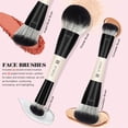 thumbnail image 3 of Kit de 12 Pinceles de Maquillaje Profesional - Brochas Doble Uso para Base y Contorno, Kabuki para Polvo - Ideal para Regalo (Color Negro), 3 of 7