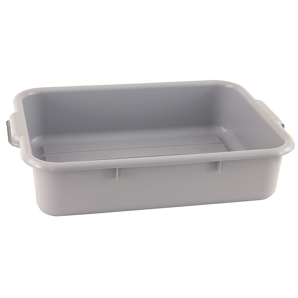 Crestware 221/2" x 153/4" x 7" Polypropylene Bus Tub, Gray BT7GY