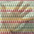 thumbnail image 3 of Retro Tulle Curtains with Rod Pocket, Colorful Triangles Sharp Edged Geometric Shapes in Horizontal Line, Sheer Drape for Wedding Party 2 Panels, 7 Sizes, Dark Coral Pale Green, by Ambesonne, 3 of 3