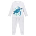 thumbnail image 5 of DISNIMO White Watercolor Pajamas Kids Boys Pajamas 5t 2 Pack Pajama Set for Kids Girls Pjs Sets Fall Pj Set Kids Long Sleeve Pajamas Boys Crewneck Sleep Wear Set for Kids, 5 of 7