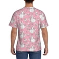 thumbnail image 3 of Qekee Rabbit And Flower Classic Fit T-Shirt Men's Shirt Men's Tight Short Sleeves for Exercise, Running, Mountaineering - Rabbit And Flower, 3 of 9