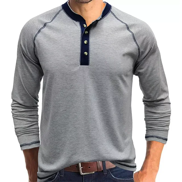 Playera Casual Moda Para Hombre Manga Largo Algodón