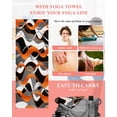 thumbnail image 5 of Abstract Stripes Yoga Towel for Hot Yoga Non Slip, Retro Modern Orange Black Gray Lines Yoga Mat Towel Absorbent Yoga Sweat Towels Microfiber Hot Yoga Blanket for Bikram Pilates 26"x74", 5 of 7