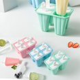 thumbnail image 3 of HULKLIFE Four Grid Popsicle Mold Ice Mold Silicone Ice Tray DIY Popsicle Mold With Handle, 3 of 3