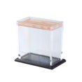 thumbnail image 2 of Caja de almacenamiento en mini, decoración transparente, contenedor 1:12 para casas de muñecas, Micro paisaje, diseño de escena de vida, accesorios DIY Negro CUTICAT Estante organizador, 2 of 7