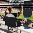 thumbnail image 6 of EuKer 2 Pack Stadium Seats for Bleachers, 20.5" Portable Folding Stadium Chairs with 6-Position Adjustment and Cup Holder, Black/Gray, 6 of 8