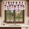 thumbnail image 6 of Pink Ballet Dancer Curtain Valances for Windows, Kitchen Valance Window Treatments Panel 2 Pack, Cute Cartoon Girls Bow-knot Love Star Rod Pocket Short Curtains for Bathroom Bedroom 54 x 18 Inch, 6 of 8