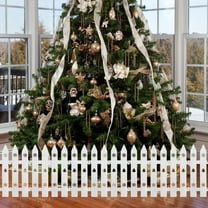 HOOWIFFY Garden Border Fence Christmas Tree Fence White Protective Outdoor Gardening 15Pcs