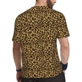 thumbnail image 2 of Rocae Gold Glitter Leopard for Men's Mesh Quick-Dry Short Sleeve Workout T-Shirt,Mens Crew Neck Tee Lightweight Soft Classic T Shirts X-Large, 2 of 9