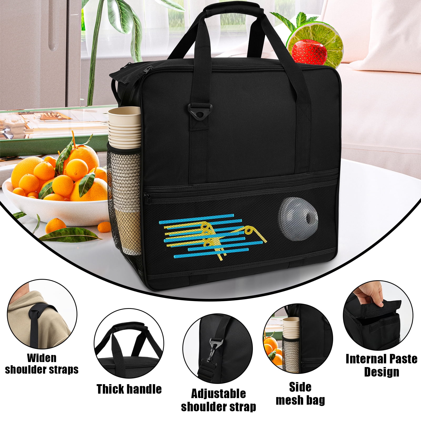 Machine Carrying Case Compatible with Ninja FS301 FS300 Portable Slushie Machine Travel Bag with Accessory Pocket Adjustable Shoulder Strap Front Opening Design