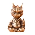 thumbnail image 3 of Estatua de dragón de latón Feng Shui, figura en miniatura coleccionable, escultura de animal pequeño, adorno de escritorio para oficina, mesa, 3 of 8